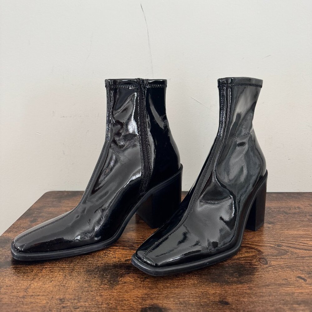 Steve Madden “Fulton” Square-Toe Ankle Boots